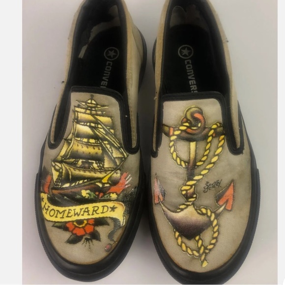 Converse Slip On shoes women's sz 7. Gently worn. No OG Box. Limited Edition. - Picture 2 of 8